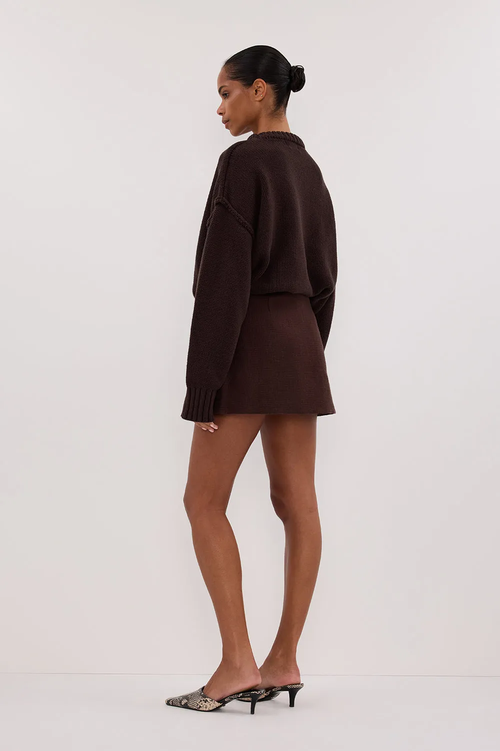 NIEVE CHOCOLATE MINI SKORT sold by Dissh product image thumbnail 4