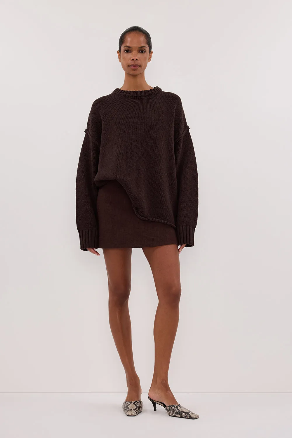 NIEVE CHOCOLATE MINI SKORT sold by Dissh product image thumbnail 2