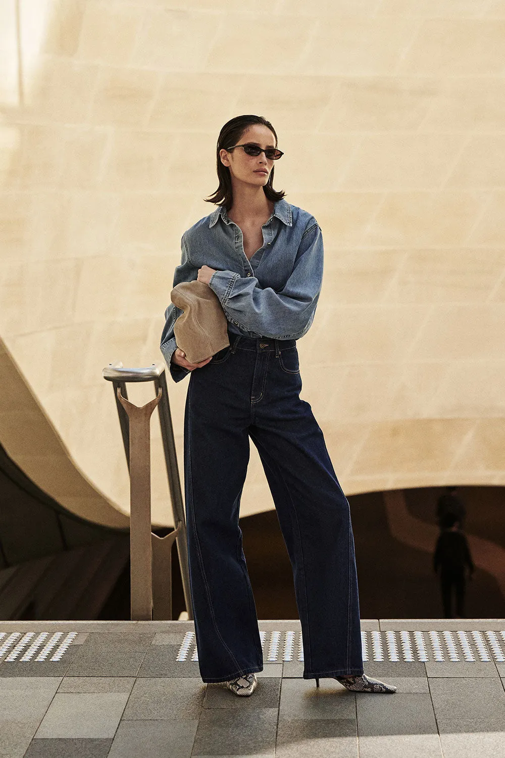 AMARA LIGHT BLUE DENIM SHIRT - PRE ORDER sold by Dissh