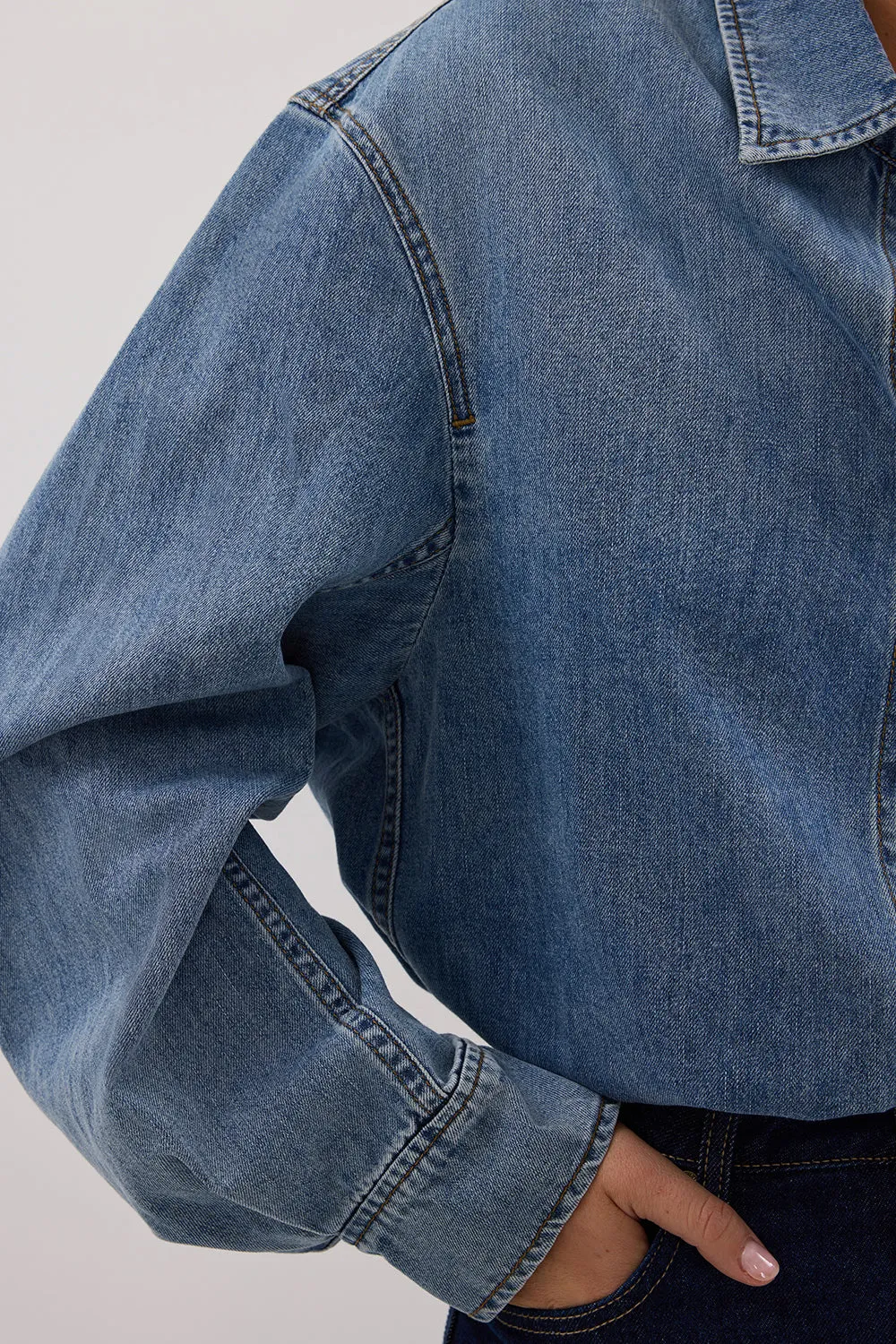 AMARA LIGHT BLUE DENIM SHIRT - PRE ORDER sold by Dissh product image thumbnail 5