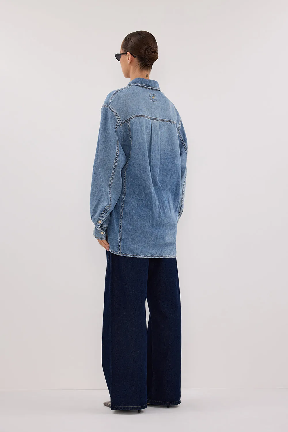 AMARA LIGHT BLUE DENIM SHIRT - PRE ORDER sold by Dissh product image thumbnail 4