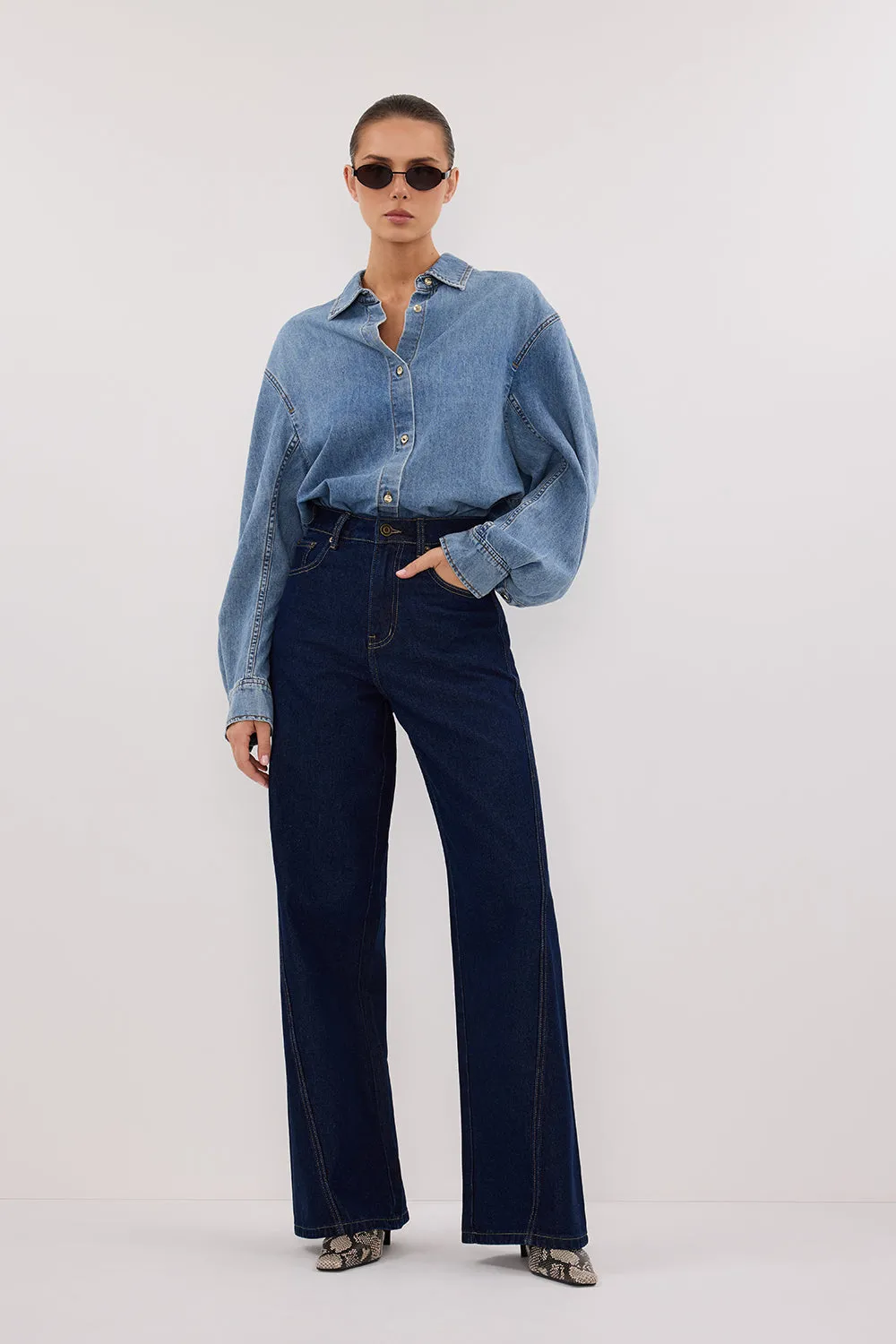 AMARA LIGHT BLUE DENIM SHIRT - PRE ORDER sold by Dissh product image thumbnail 2