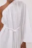 SALLY WHITE LINEN MIDI DRESS sold by Dissh