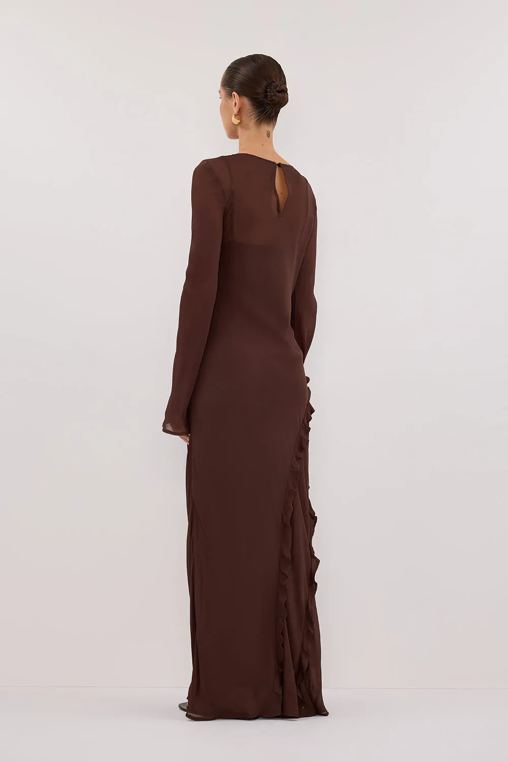MARISSA CHOC LONG SLEEVE MAXI DRESS sold by Dissh product image thumbnail 5