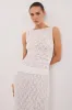 LIZZIE WHITE SLEEVELESS LACE TOP sold by Dissh