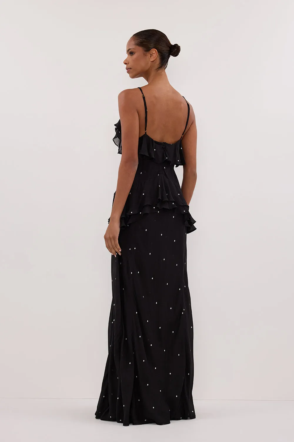MELROSE BLACK SPOT MAXI DRESS sold by Dissh product image thumbnail 4