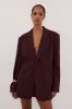 PRUE WALNUT OVERSIZED BLAZER sold by Dissh