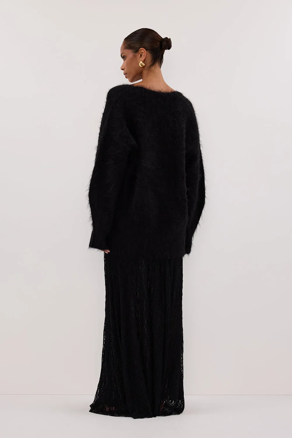 SALMA BLACK V NECK JUMPER sold by Dissh product image thumbnail 5