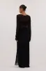 LIZZIE BLACK BOAT NECK TUNIC TOP sold by Dissh