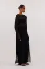LIZZIE BLACK BOAT NECK TUNIC TOP sold by Dissh