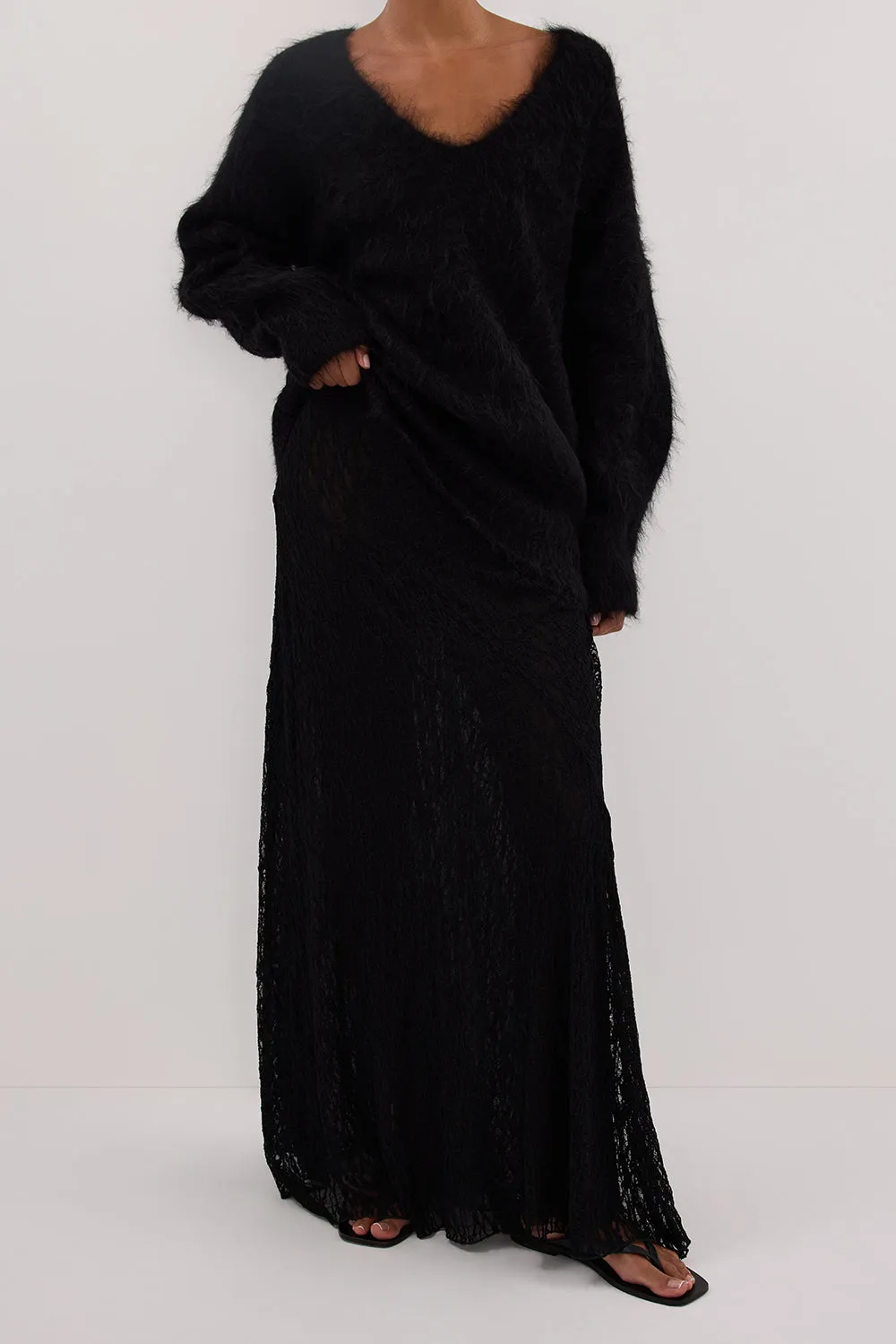 LIZZIE BLACK LACE MAXI SKIRT sold by Dissh product image thumbnail 4