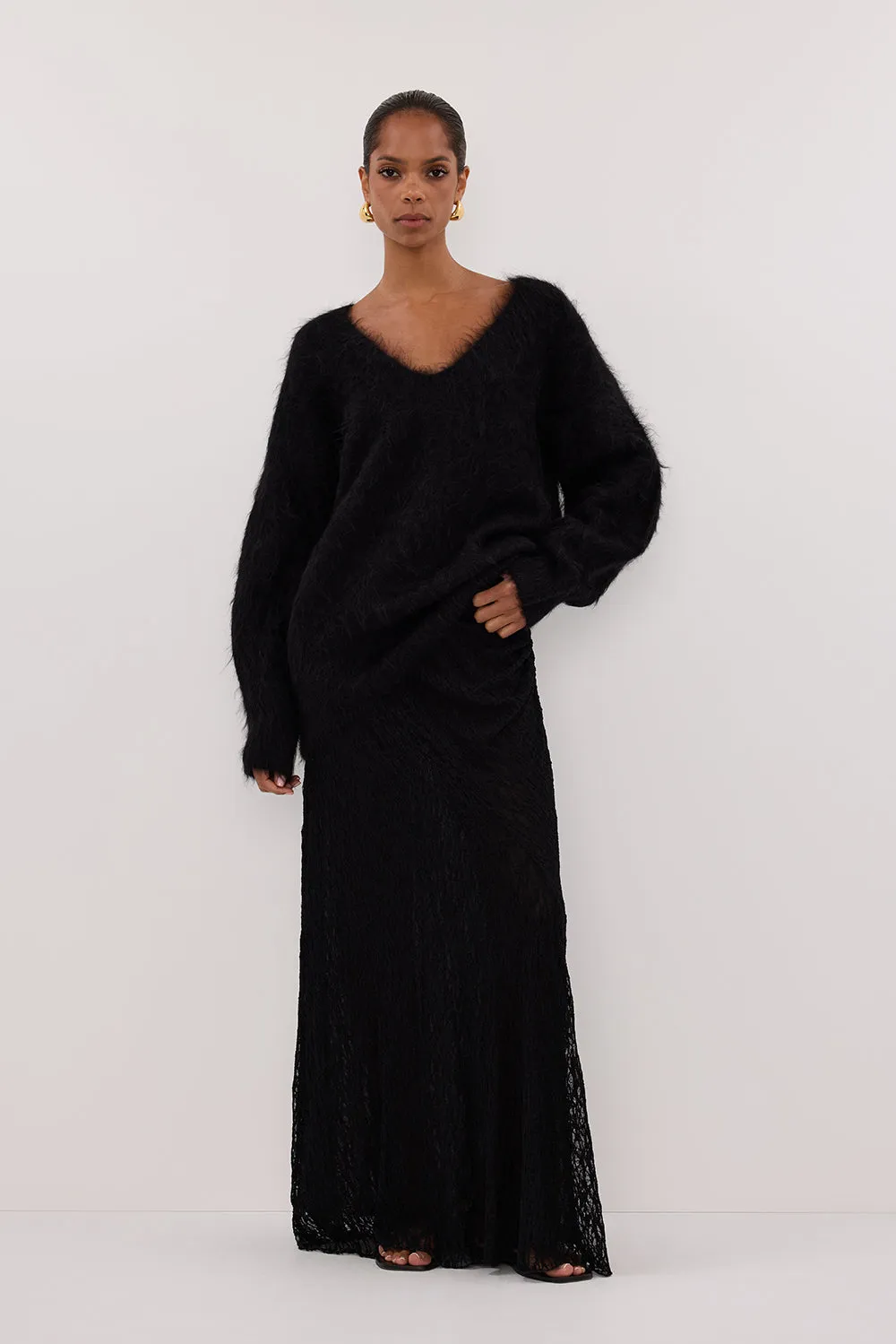 LIZZIE BLACK LACE MAXI SKIRT sold by Dissh product image thumbnail 3