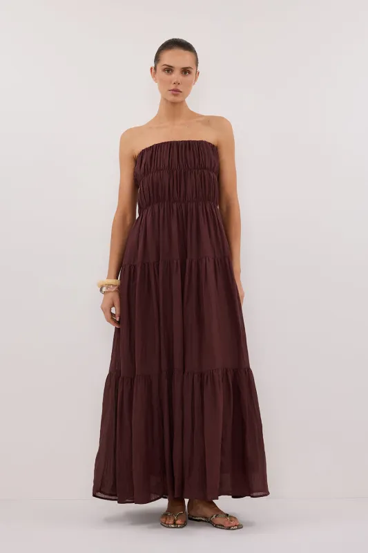 ARTIE WALNUT RAMIE MIDI DRESS sold by Dissh