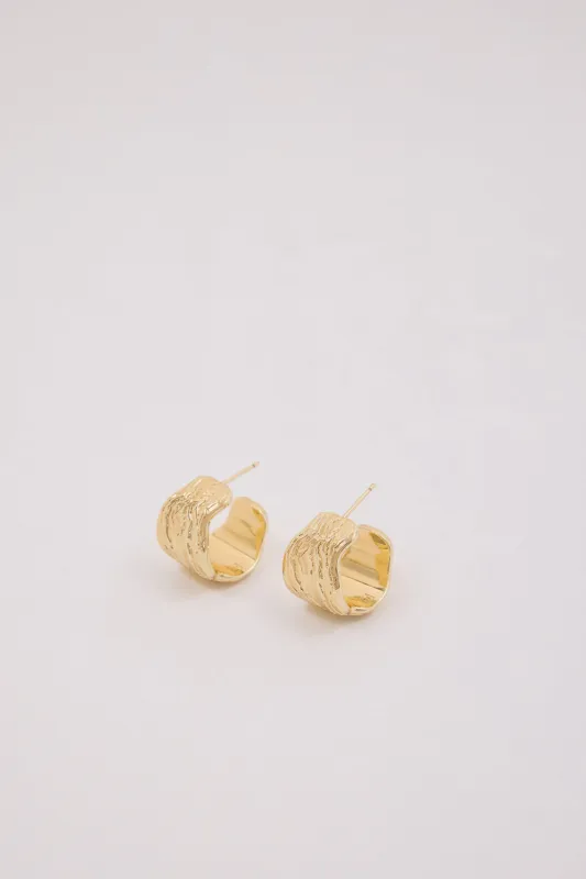 F+H GOLD OYSTER SHELL HOOPS sold by Dissh