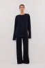 JAZZ INDIGO CREW NECK KNIT TOP sold by Dissh
