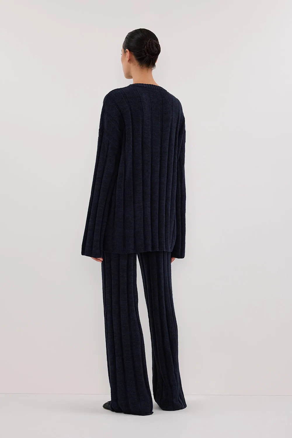 JAZZ INDIGO CREW NECK KNIT TOP sold by Dissh product image thumbnail 5