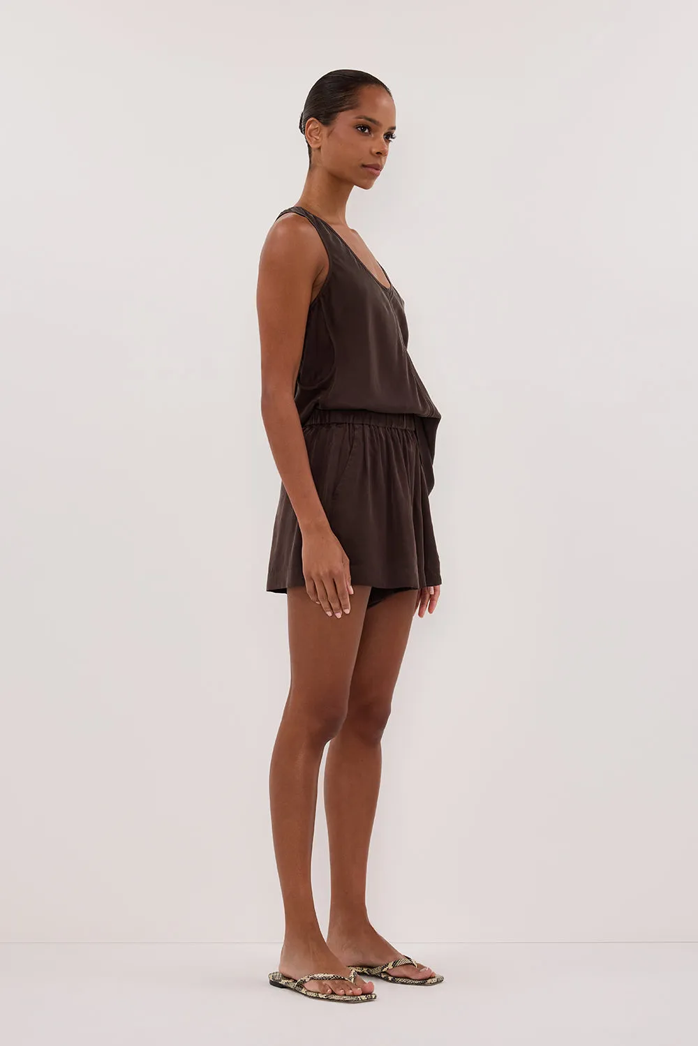 ISLA BITTER CHOC SILK SHORT sold by Dissh product image thumbnail 3