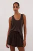 ISLA BITTER CHOC SILK SHORT sold by Dissh
