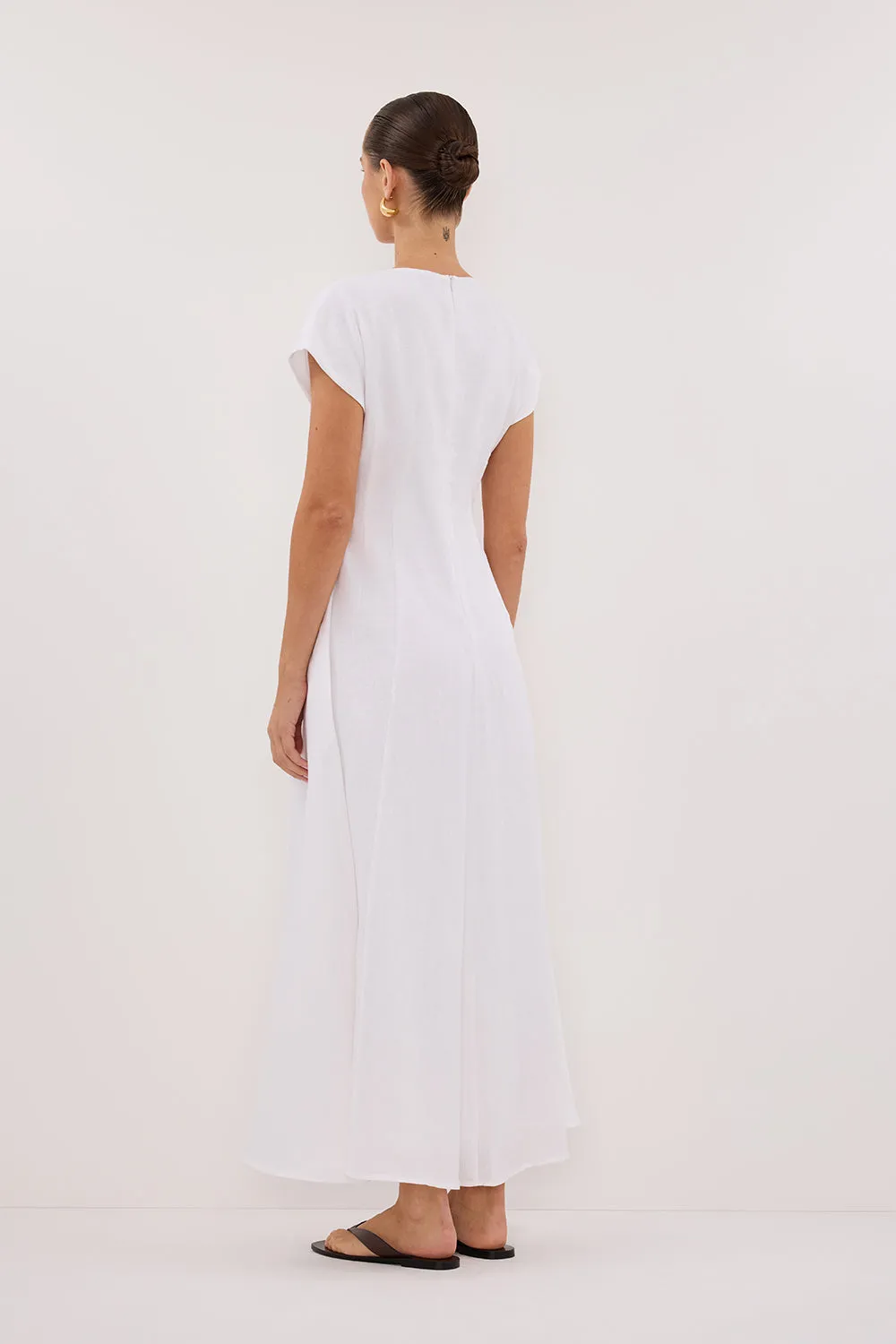 MATISSE WHITE LINEN MIDI DRESS sold by Dissh product image thumbnail 4
