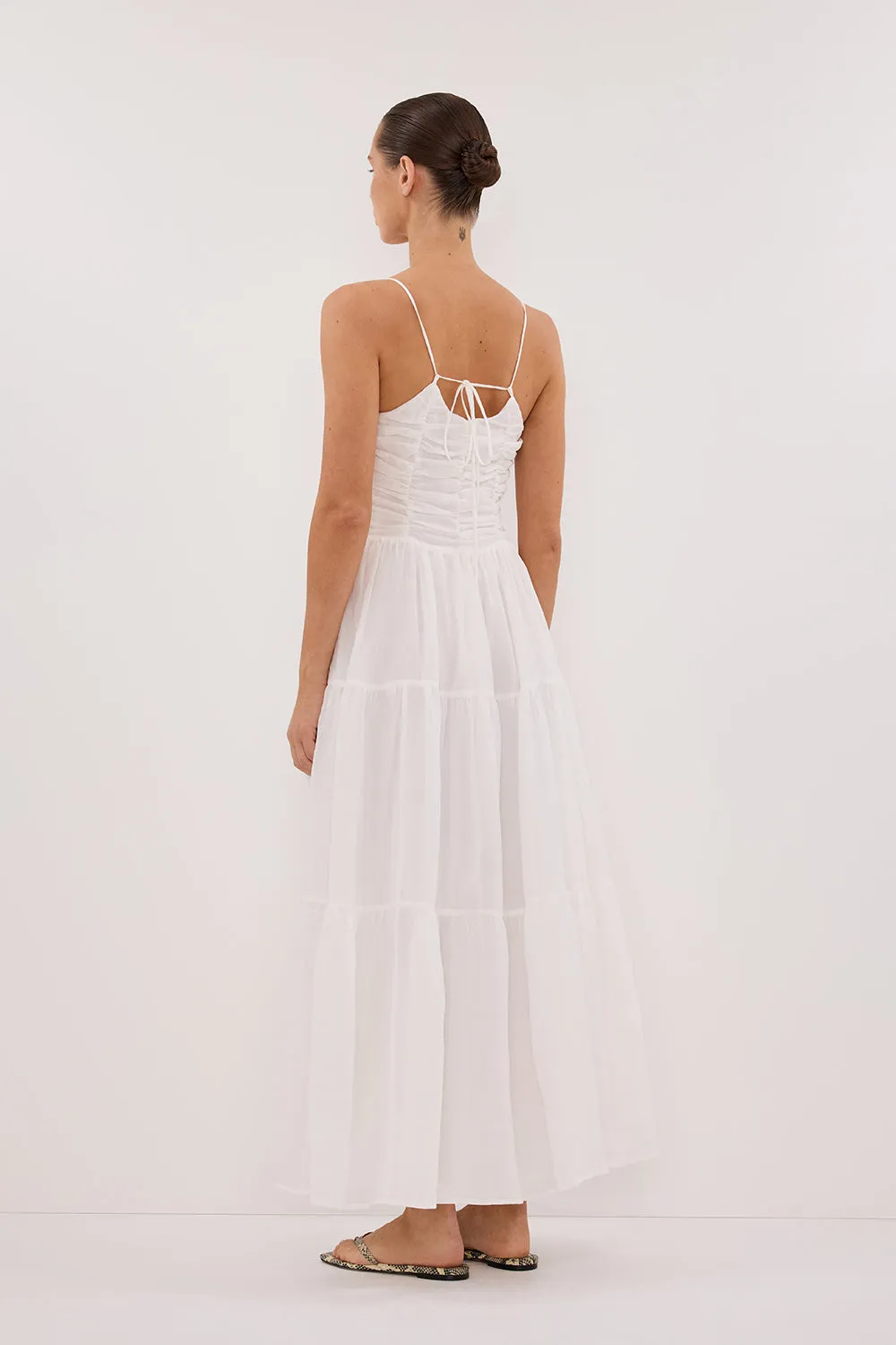 MARNIE WHITE RAMIE MIDI DRESS sold by Dissh product image thumbnail 5