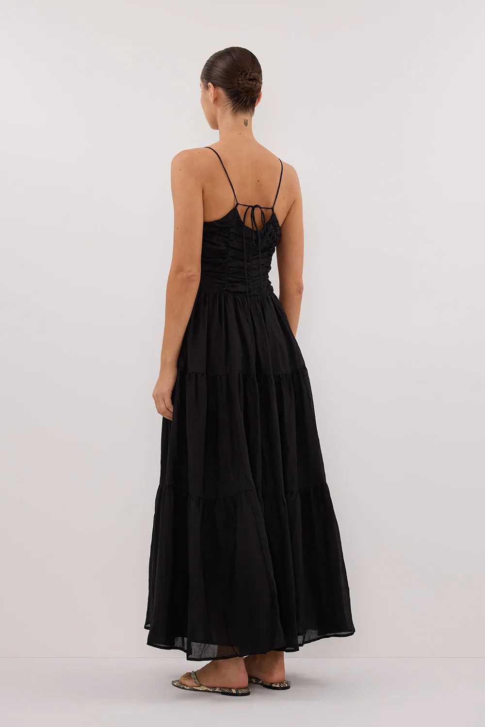 MARNIE BLACK RAMIE MIDI DRESS sold by Dissh product image thumbnail 4