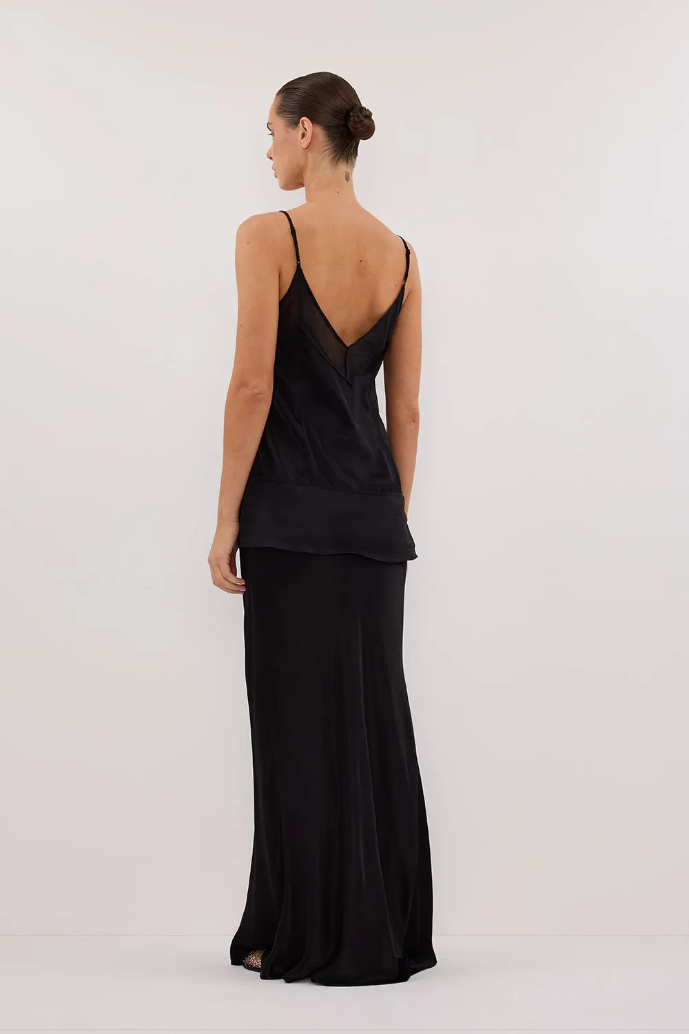 JUDE BLACK SATIN RAMIE CAMI TOP sold by Dissh product image thumbnail 4