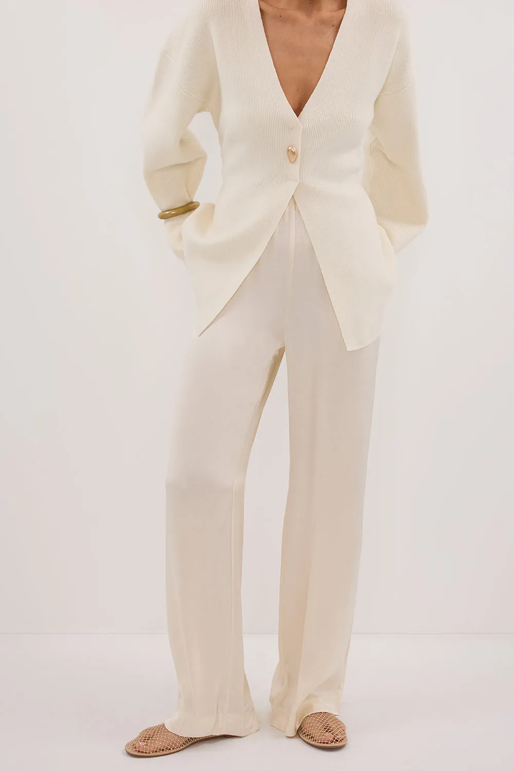 MONICA CREAM SATIN PANT sold by Dissh product image thumbnail 3