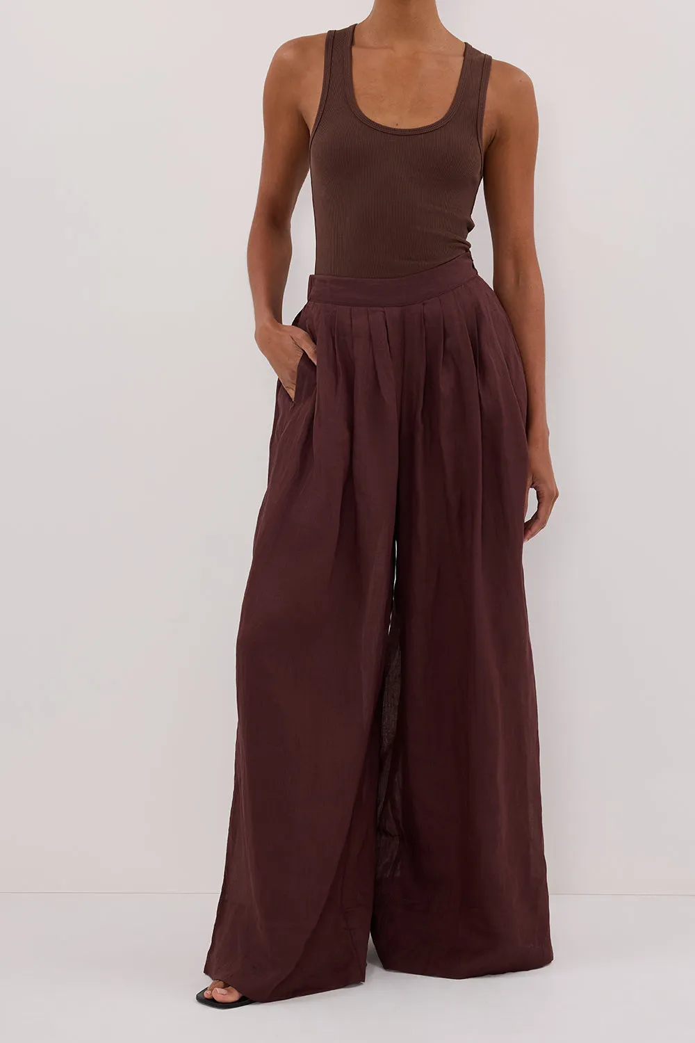 CARMEL WALNUT RAMIE PANT sold by Dissh product image thumbnail 2