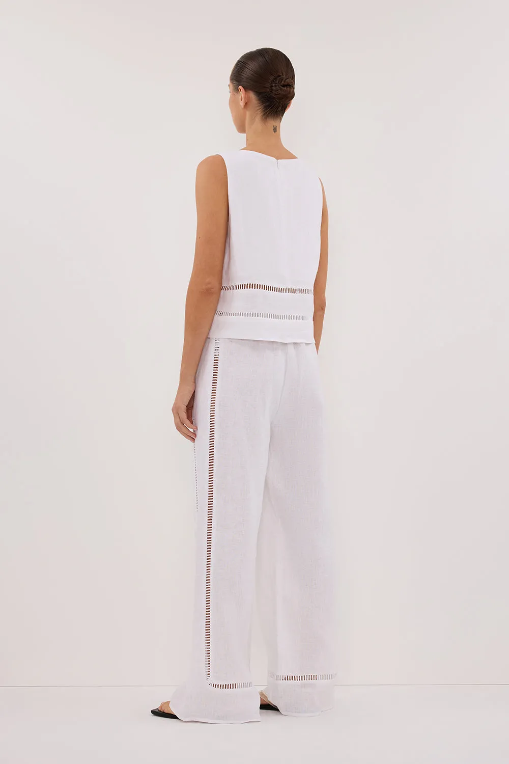 LINDSAY WHITE LINEN PANT sold by Dissh product image thumbnail 4