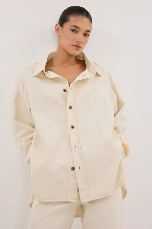 ASHTON NATURAL OVERSIZED DENIM SHIRT sold by Dissh