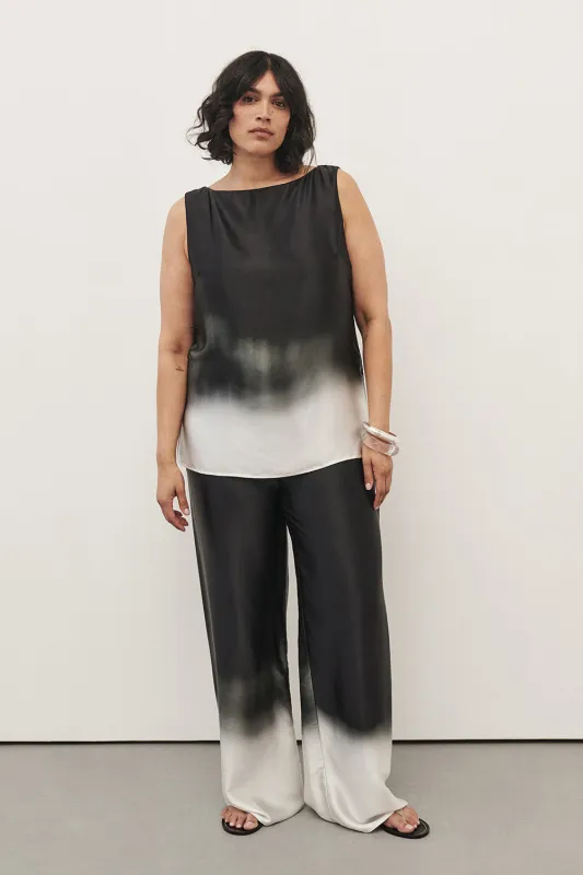 HUXLEY OMBRE SILK TOP sold by Dissh