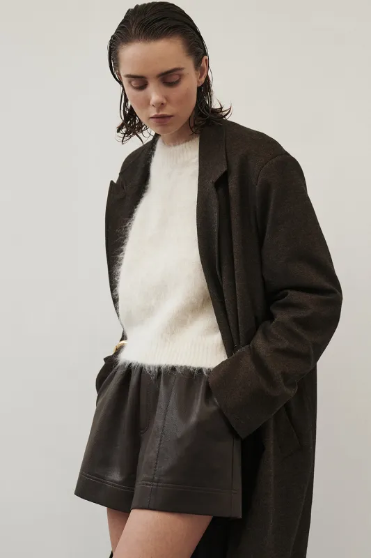 MONTY CHOC FAUX LEATHER SHORT sold by Dissh