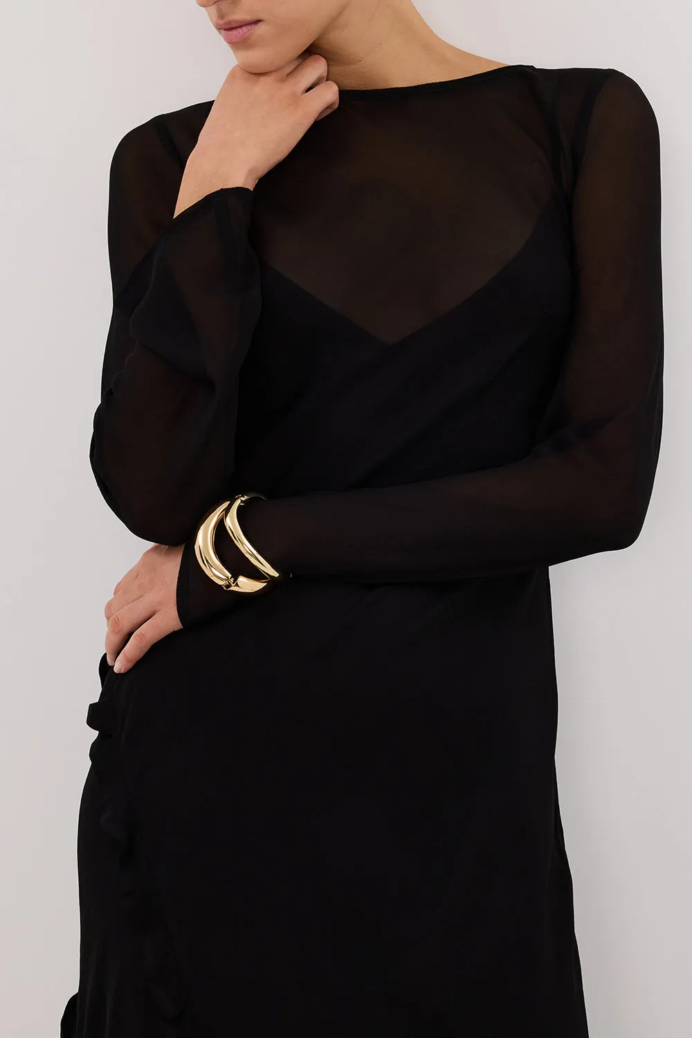 MARISSA BLACK LONG SLEEVE MAXI DRESS sold by Dissh product image thumbnail 5