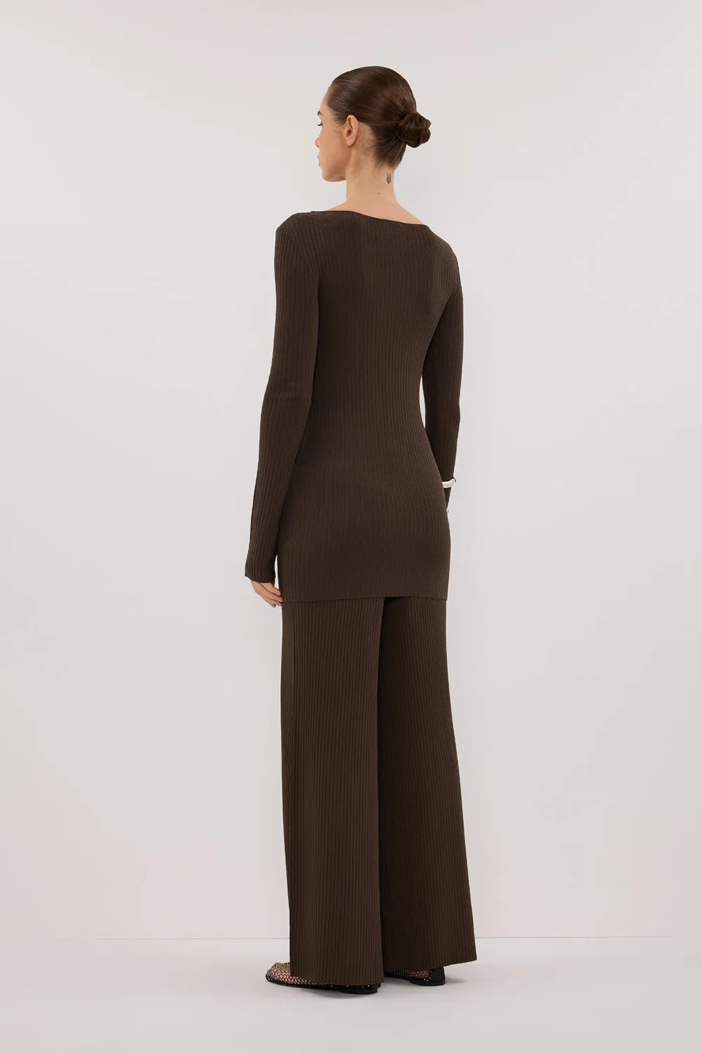 JOY DARK OLIVE KNIT PANT sold by Dissh product image thumbnail 4