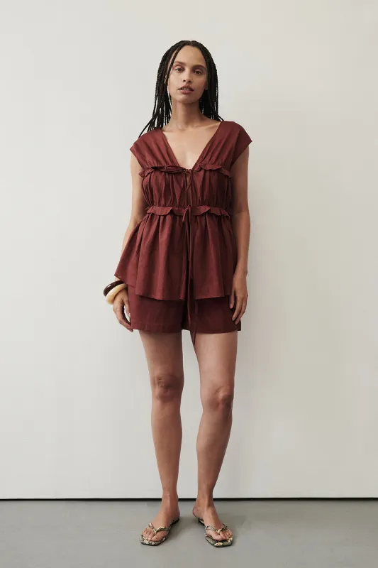 QUINN SAHARA LINEN SHORT sold by Dissh