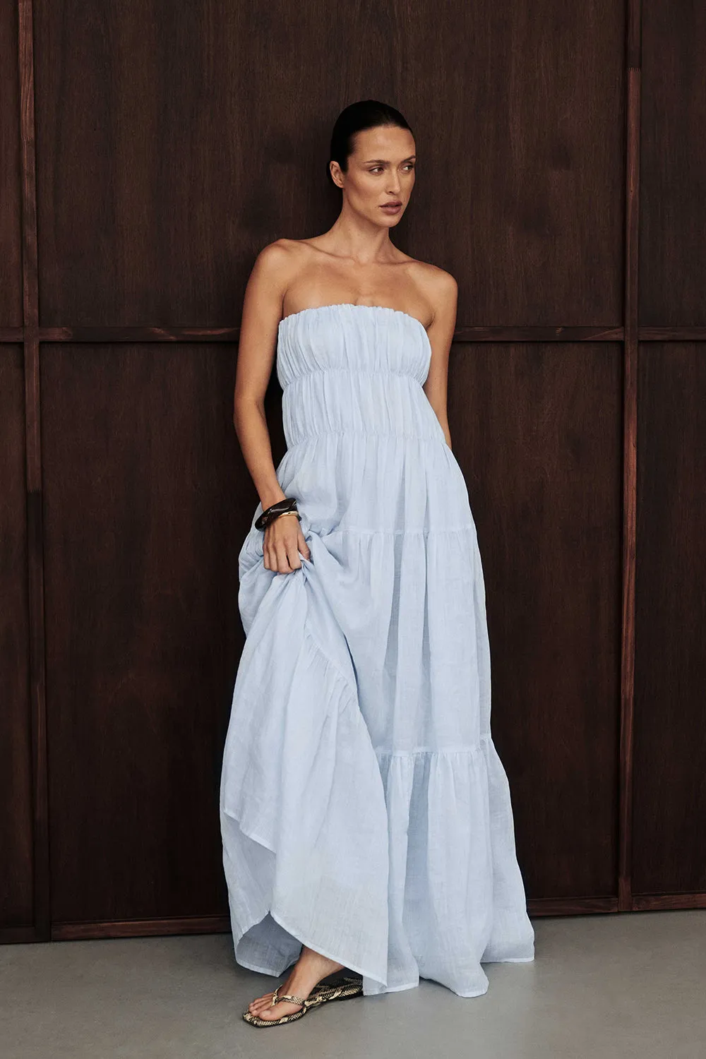 ARTIE CORNFLOWER RAMIE MIDI DRESS sold by Dissh product image thumbnail 3