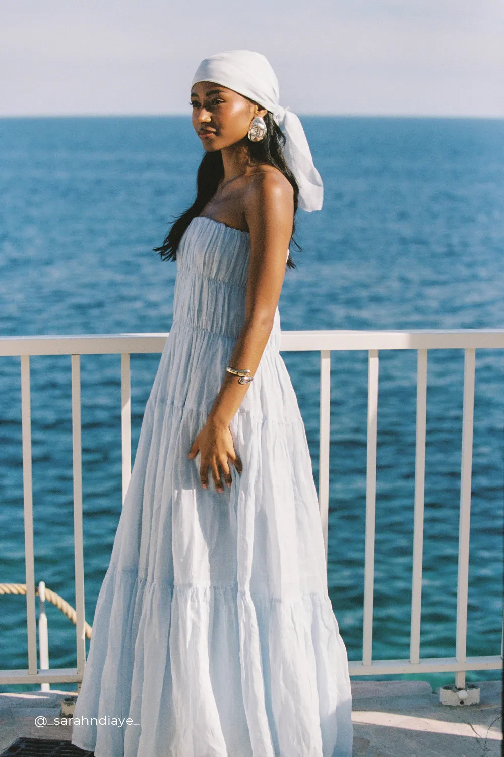 ARTIE CORNFLOWER RAMIE MIDI DRESS sold by Dissh