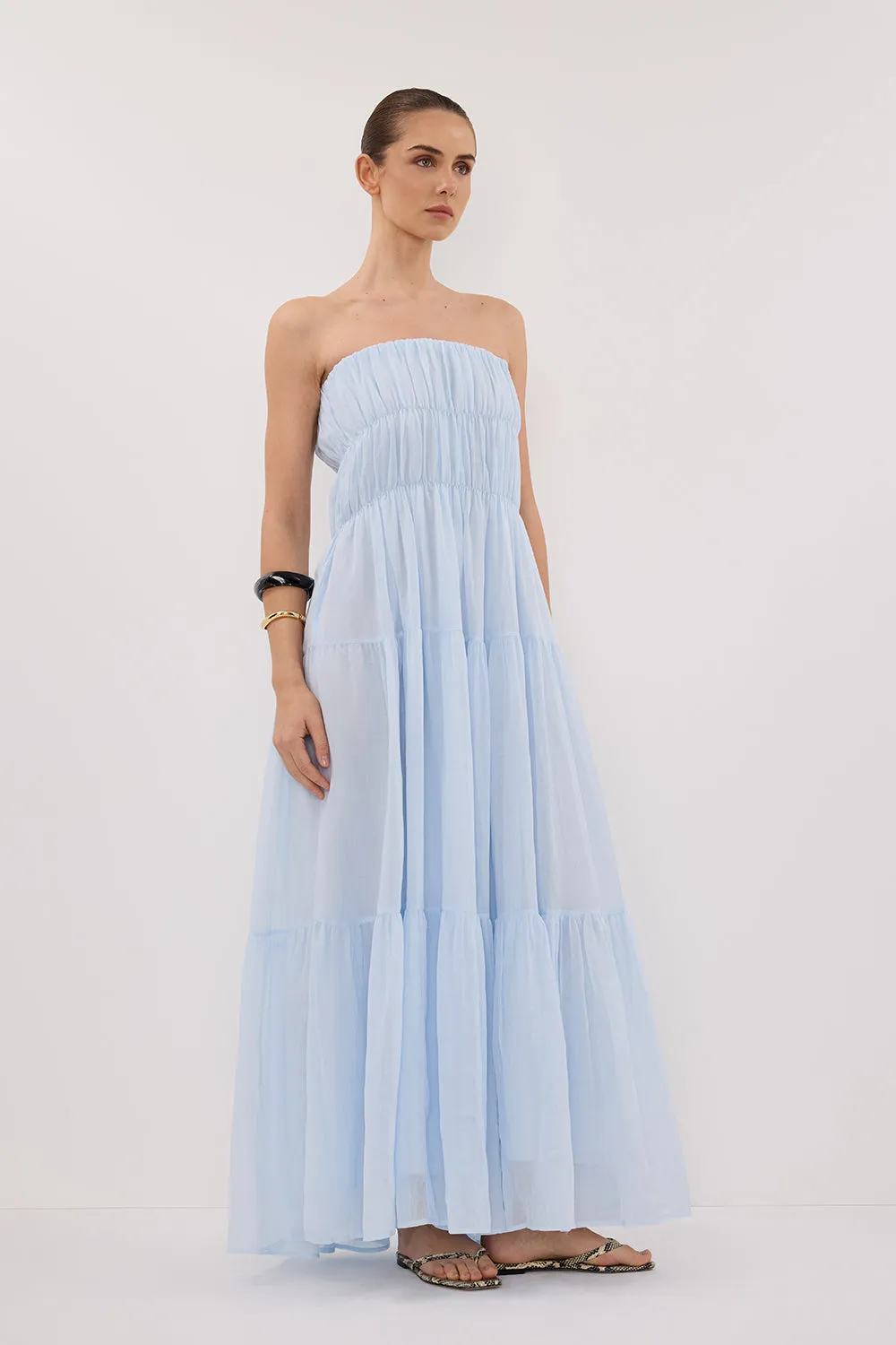 ARTIE CORNFLOWER RAMIE MIDI DRESS sold by Dissh product image thumbnail 4