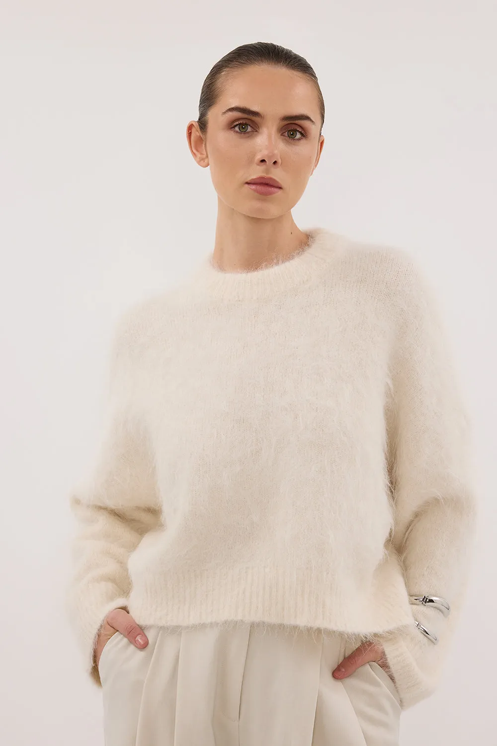 SALMA IVORY TUCK SLEEVE JUMPER sold by Dissh product image thumbnail 2