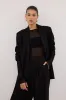MAE BLACK MESH SPOT LONG SLEEVE TOP sold by Dissh
