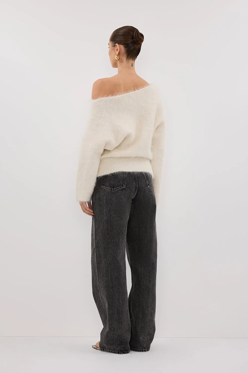 SALMA IVORY ASYM KNIT JUMPER sold by Dissh product image thumbnail 4