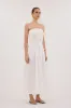 COCO WHITE STRAPLESS HYRBID MIDI DRESS sold by Dissh