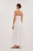 COCO WHITE STRAPLESS HYRBID MIDI DRESS sold by Dissh