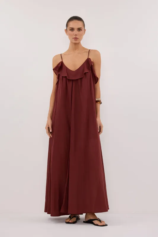CAPRI SAHARA LINEN BLEND MAXI DRESS sold by Dissh