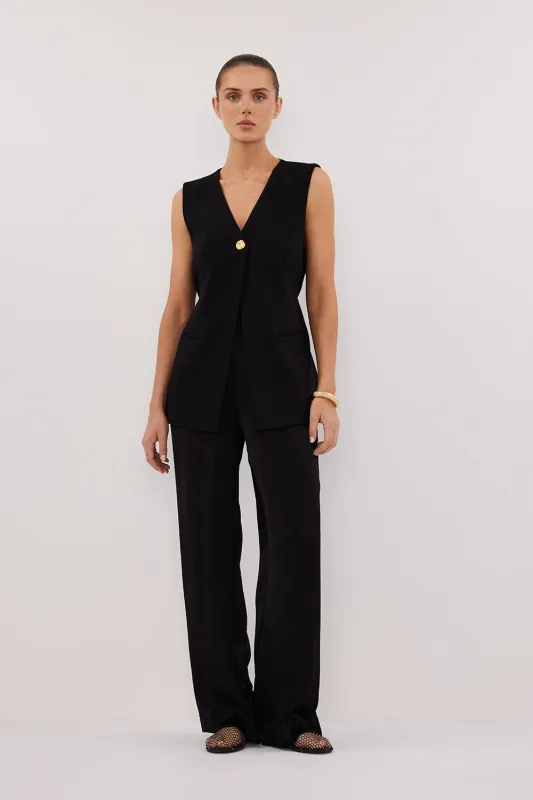 SONNY BLACK TAILORED VEST sold by Dissh