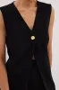 SONNY BLACK TAILORED VEST sold by Dissh