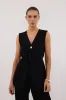 SONNY BLACK TAILORED VEST sold by Dissh