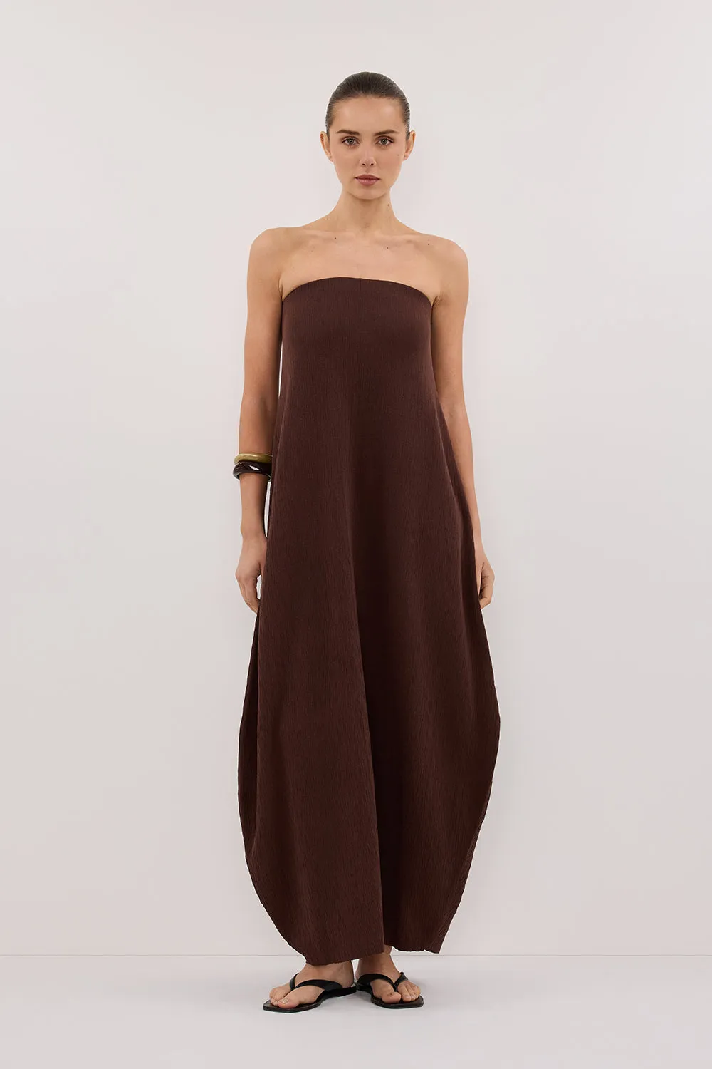 ALIAS CHOC TEXTURED KNIT STRAPLESS MIDI DRESS sold by Dissh product image thumbnail 2
