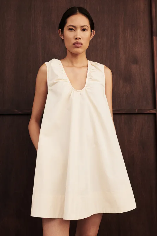 GABBY BUTTERMILK OVERSIZED COTTON MINI DRESS sold by Dissh