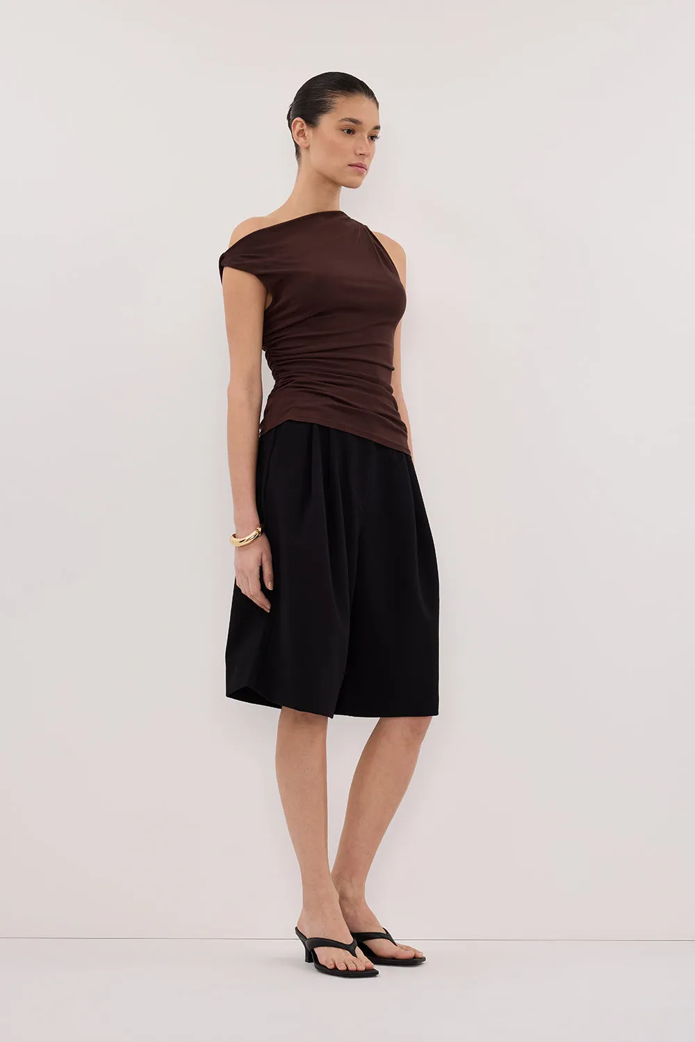 INEZ CHOC ASYM KNIT TOP sold by Dissh product image thumbnail 3
